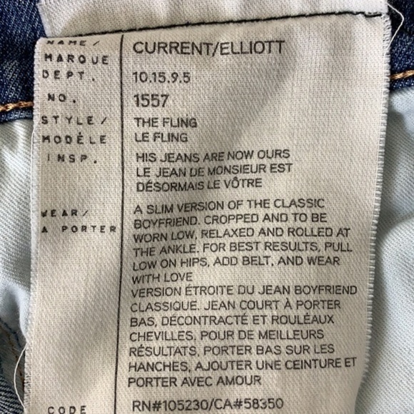 Current Elliot The Fling distressed slim bf  jean - Picture 10 of 10